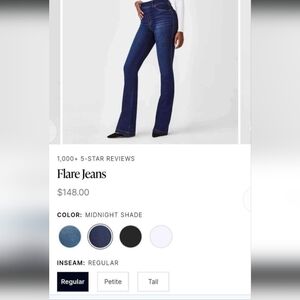 Spanx Flare Jeans- NWT Size L